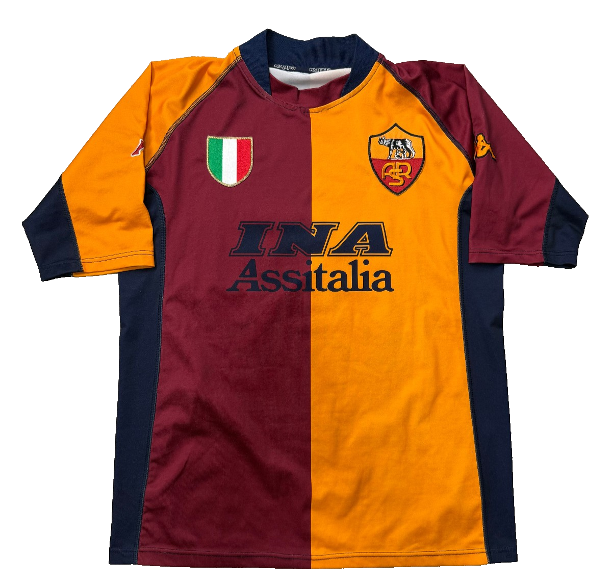 AS Roma Kappa 2001/02 Champions League Totti #10 Maglia Jersey INA Assitalia L