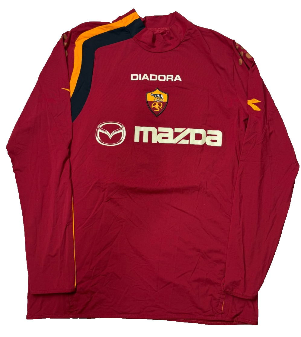 AS Roma Diadora 2004/05 Seppani #16 Mazda Maglia Home Jersey Vintage XL
