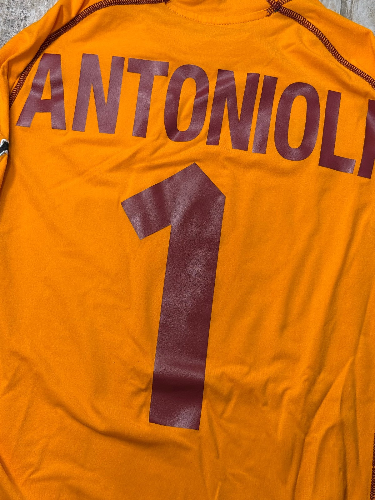 AS Roma Kappa 2000/01 Portiere Antonioli #1 Maglia GK Scudetto Vintage M