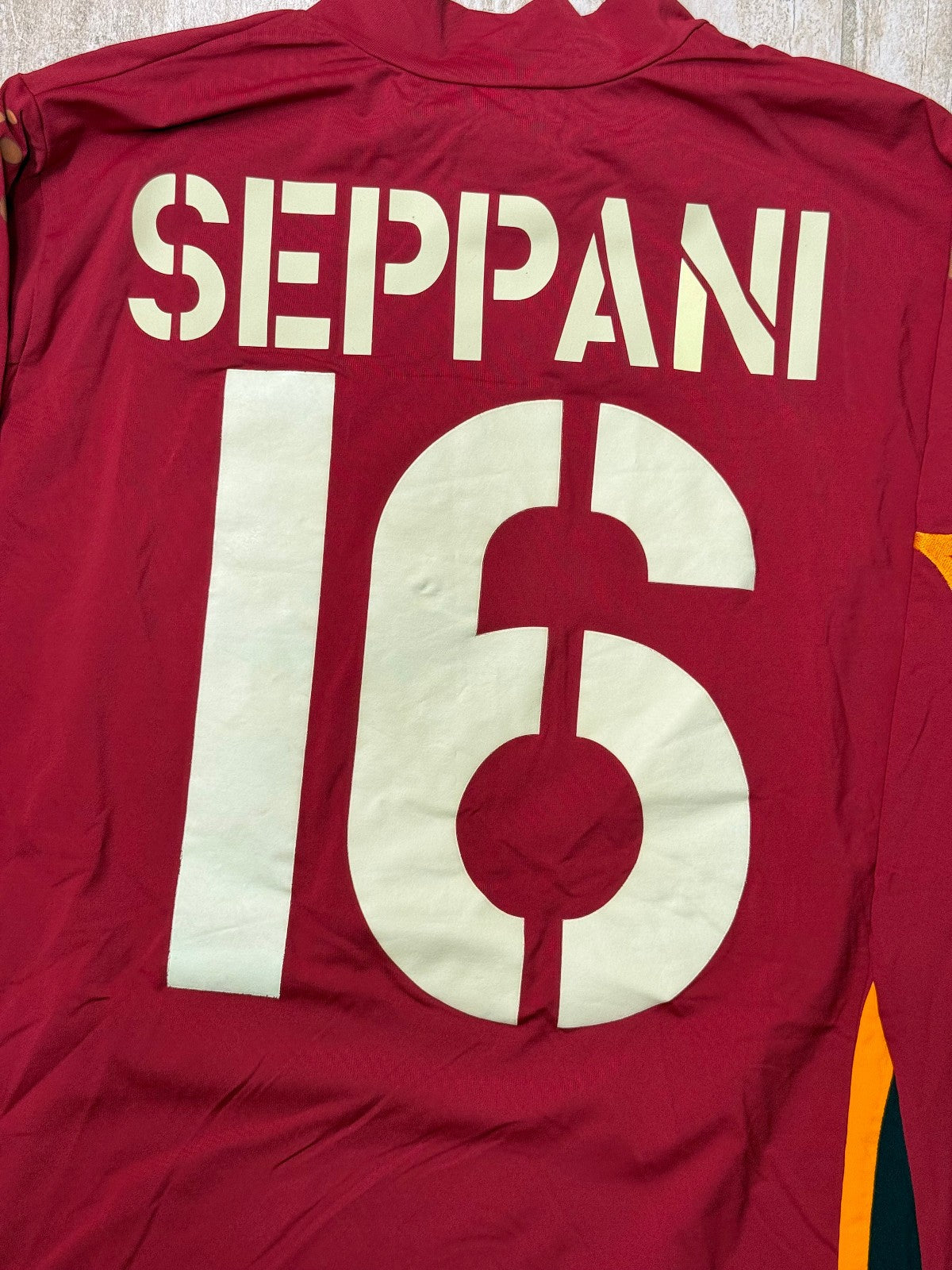 AS Roma Diadora 2004/05 Seppani #16 Mazda Maglia Home Jersey Vintage XL