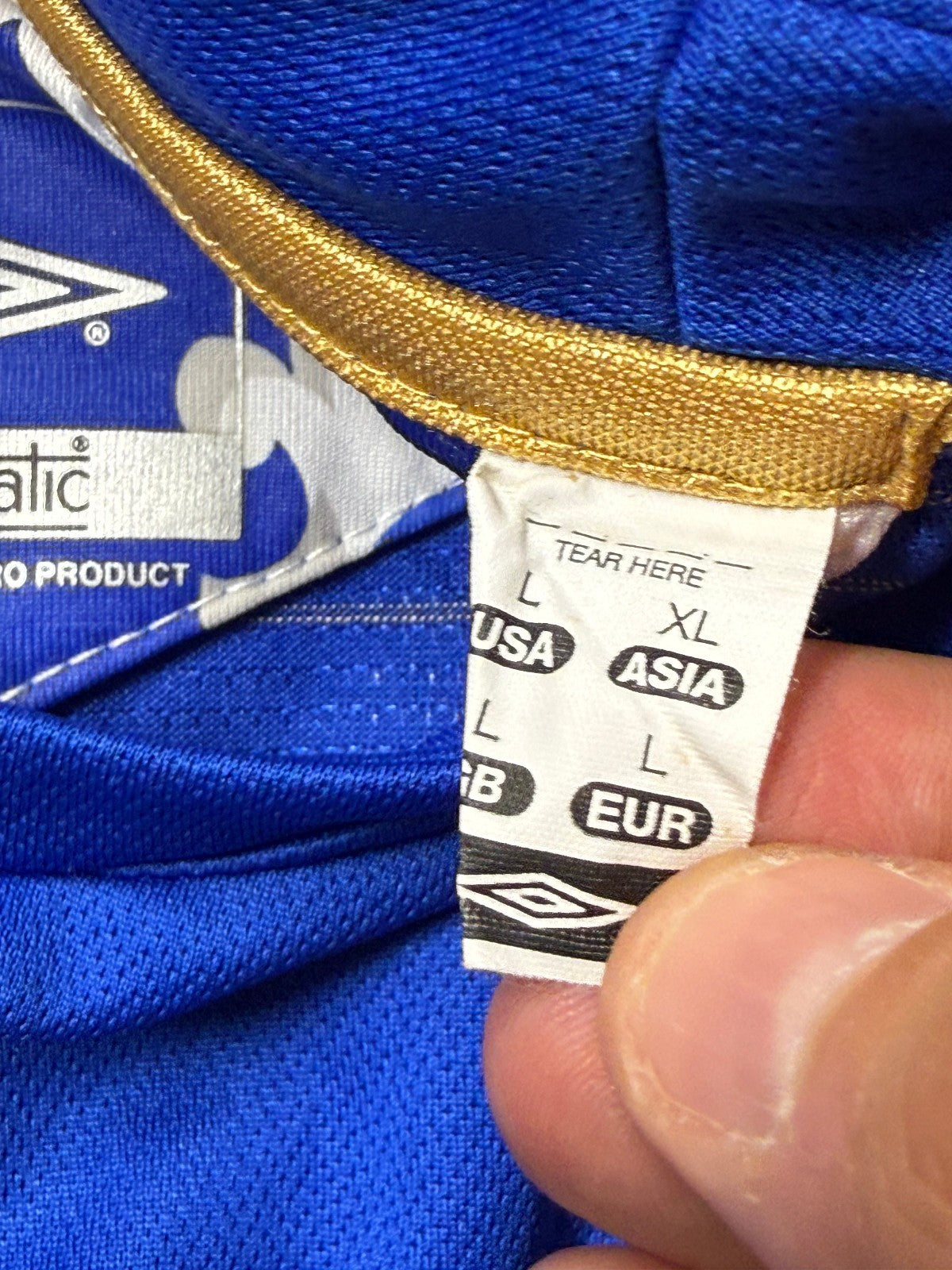 Chelsea Umbro 2005/06 Drogba #15 Champions League Samsung Maglia Jersey L