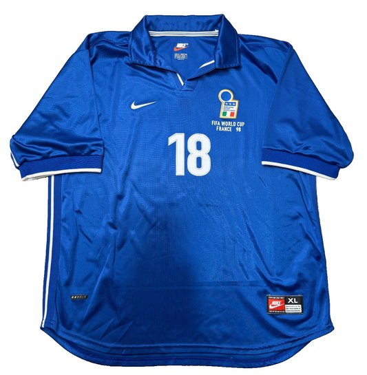 maglia calcio vintage Nike Italia Italy FIFA World Cup BAGGIO 1998 Dri FIT XL
