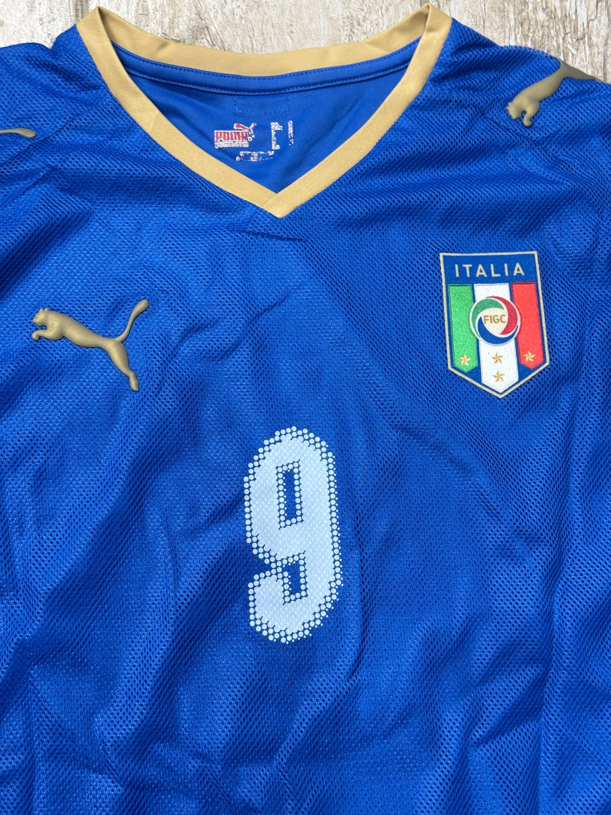 maglia calcio vintage Italia EURO 2008 store TONI home PUMA M