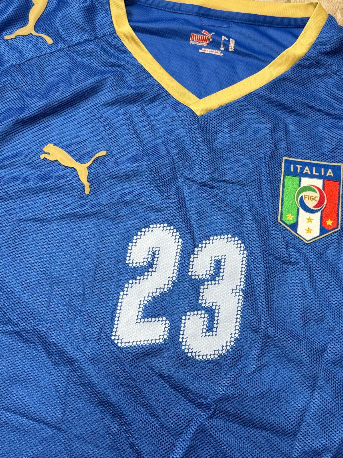 maglia calcio vintage Italia EURO 2008 store MATERAZZI home PUMA XXL