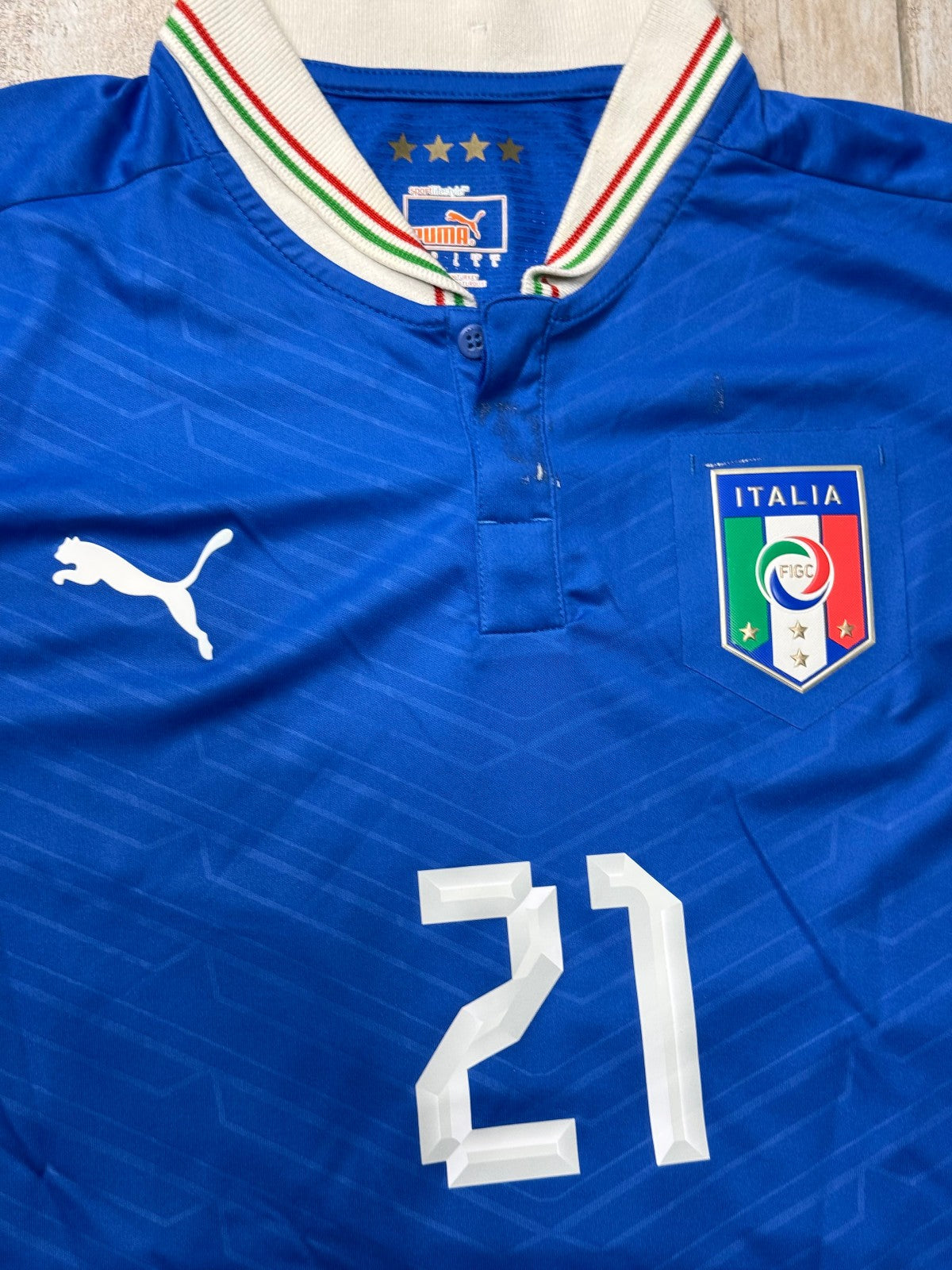 maglia italia PIRLO Euro 2012 Europei Jersey home L player issue Puma shirt
