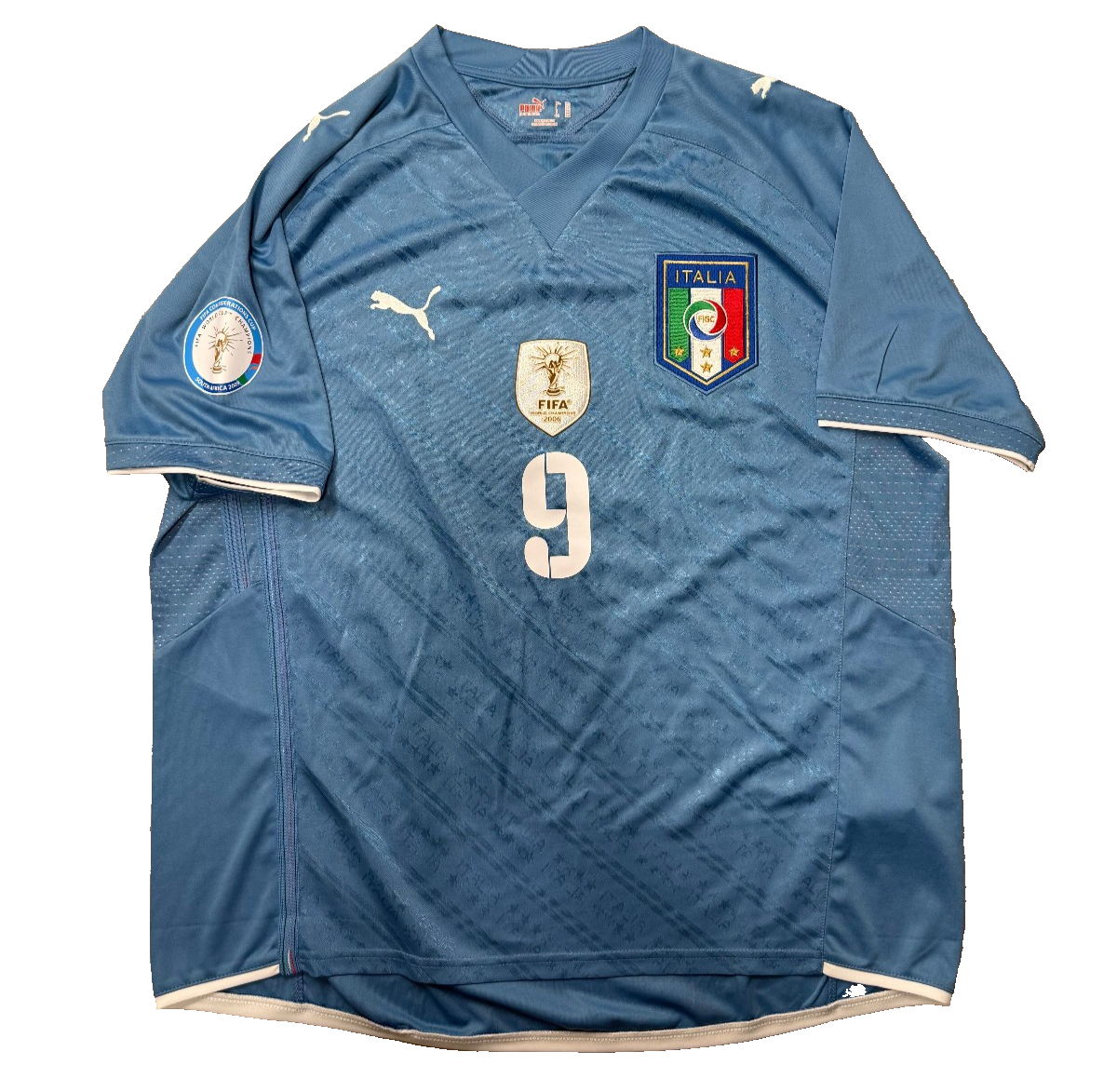 Italia Puma Confederations Cup 2009 Luca Toni #9 Maglia Football XXL jersey