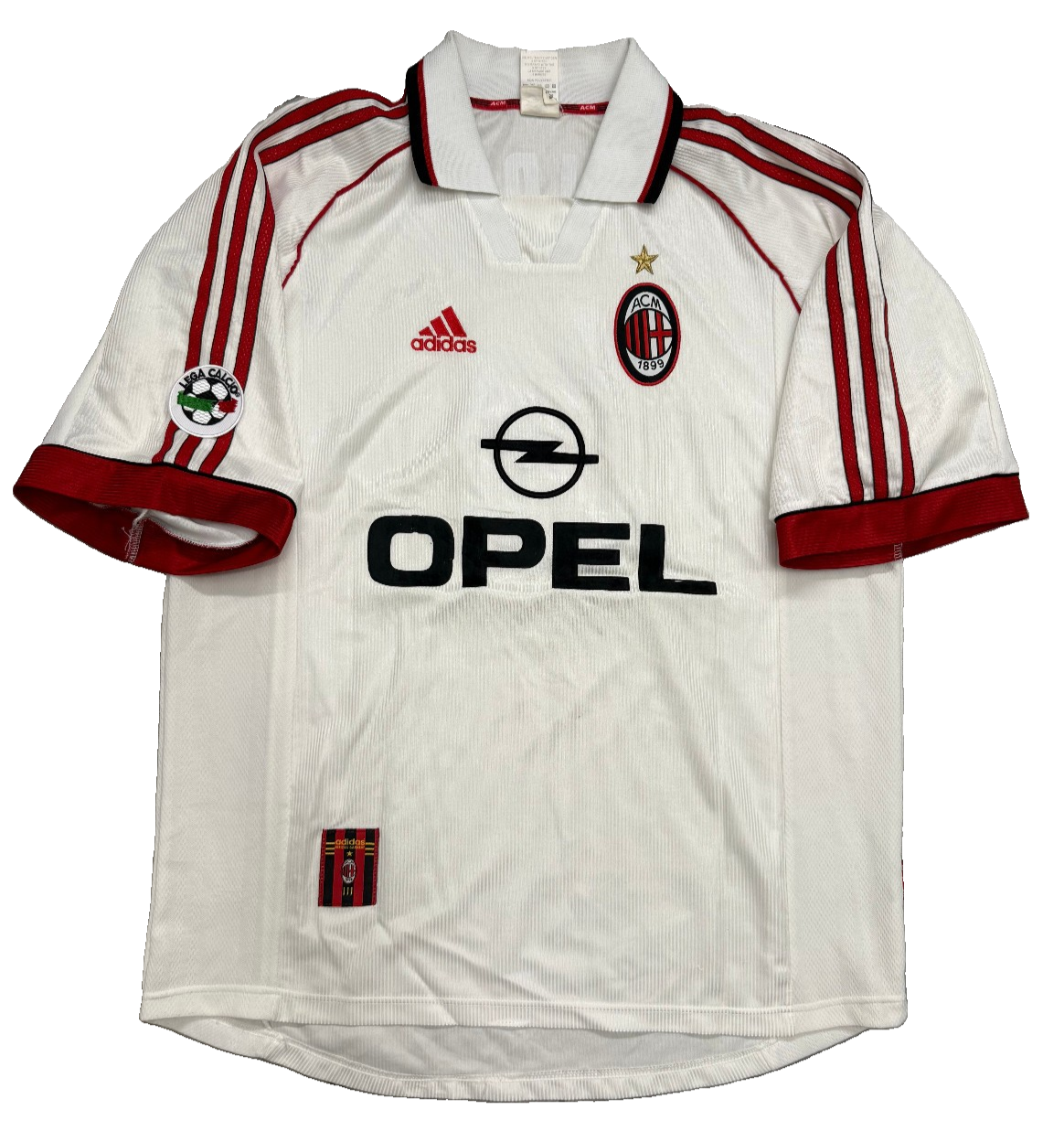 Maglia calcio vintage MALDINI shirt AC Milan Opel 1998 1999 Adidas away