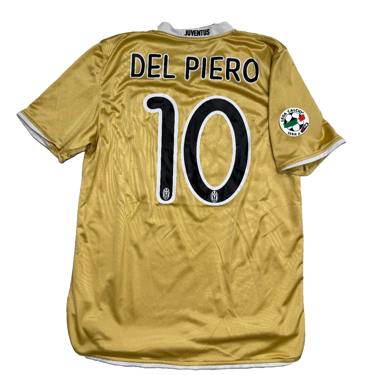 maglia calcio vintage Juventus Del Piero Champions League 2008 away oro L