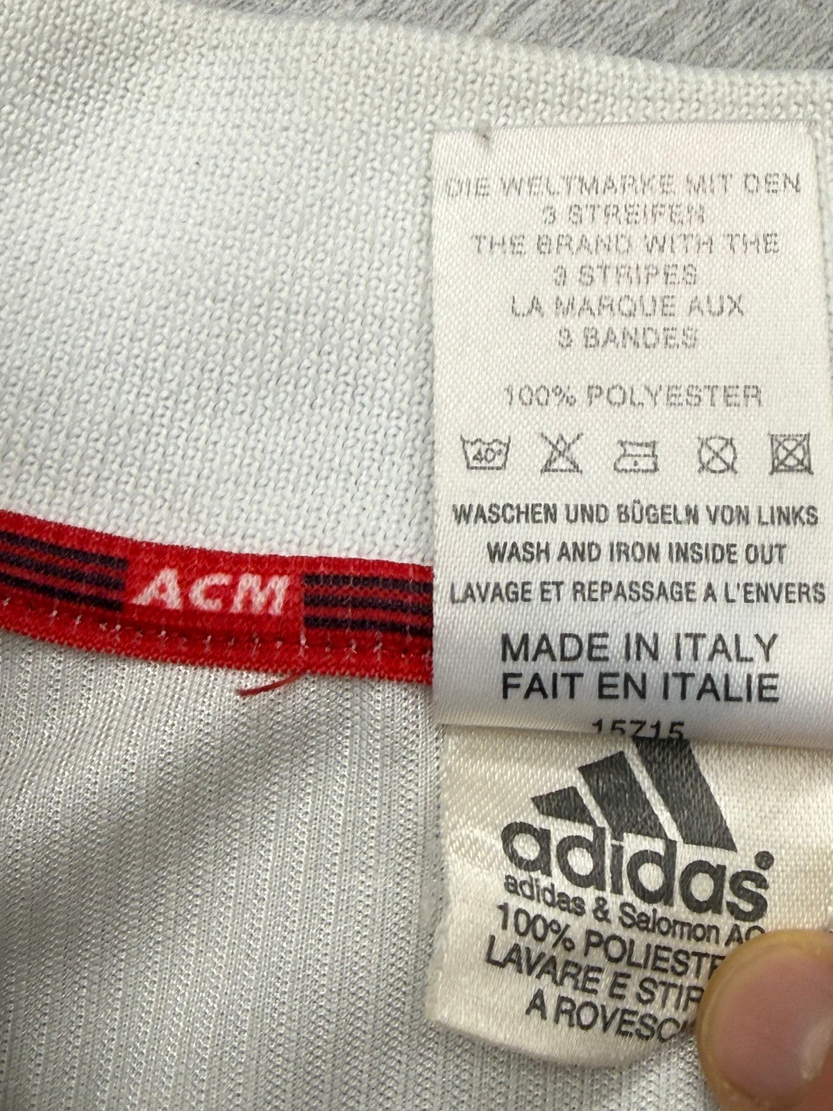 Maglia calcio vintage MALDINI shirt AC Milan Opel 1998 1999 Adidas away