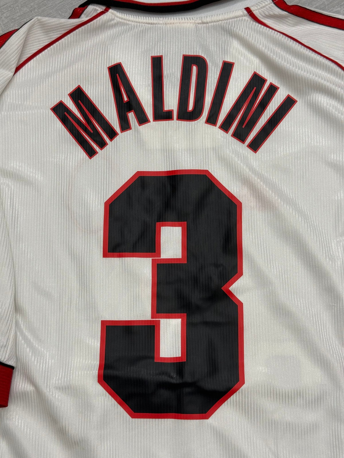 Maglia calcio vintage MALDINI shirt AC Milan Opel 1998 1999 Adidas away