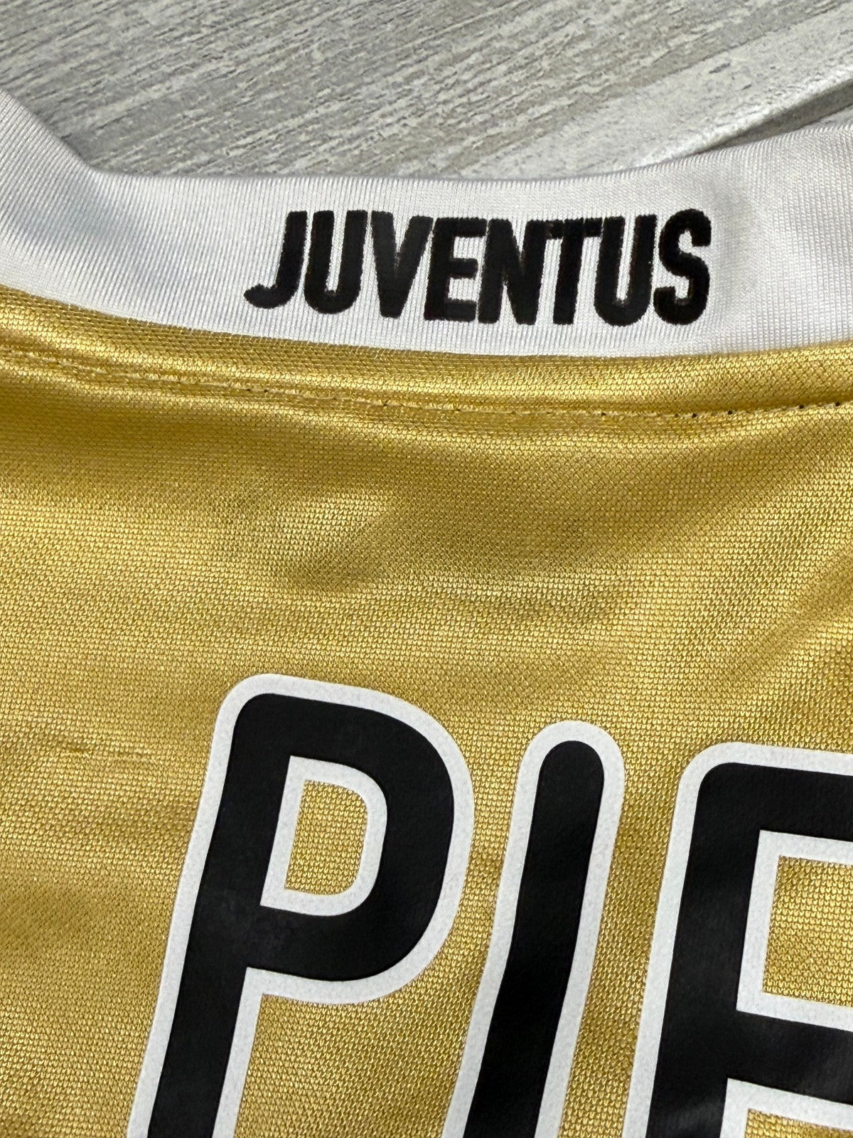 maglia calcio vintage Juventus Del Piero Champions League 2008 away oro L