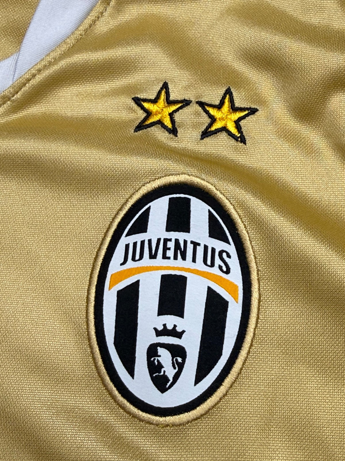 maglia calcio vintage Juventus Del Piero Champions League 2008 away oro L