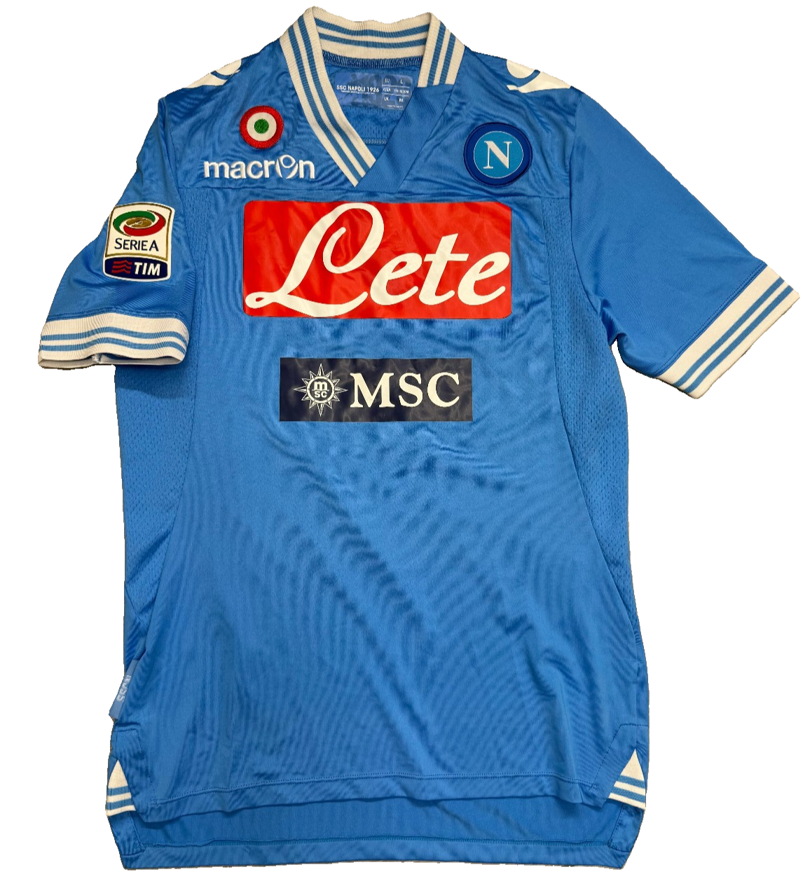 maglia calcio vintage Napoli Cavani home 2012 2013 shirt Jersey Macron L Lete