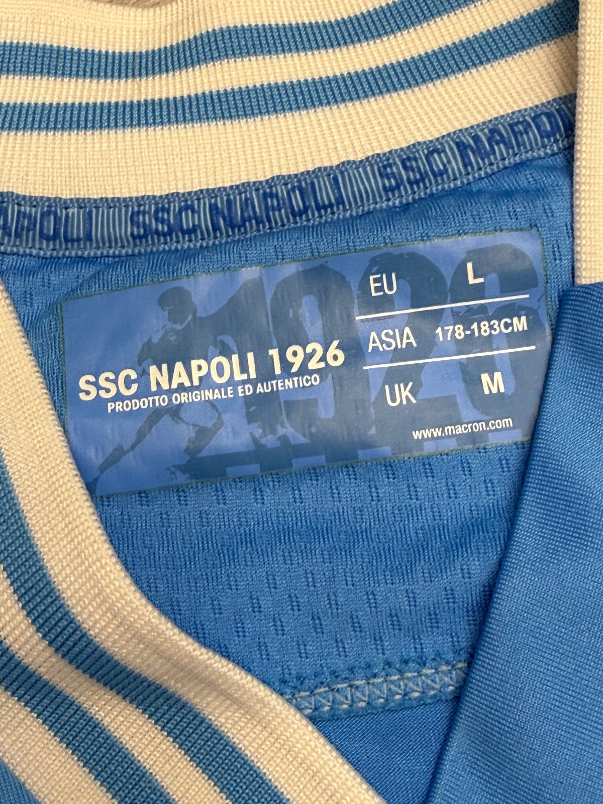 maglia calcio vintage Napoli Cavani home 2012 2013 shirt Jersey Macron L Lete