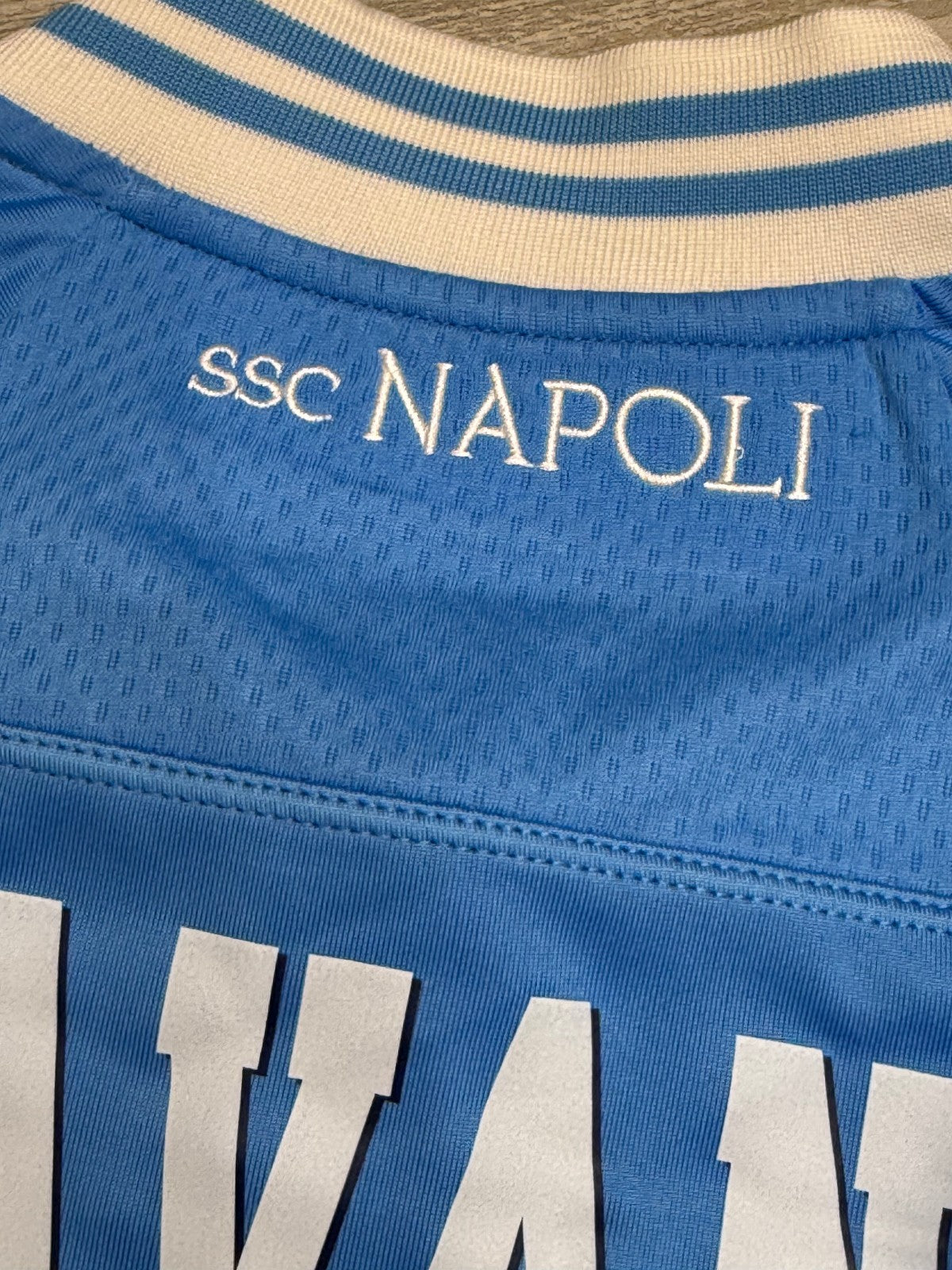 maglia calcio vintage Napoli Cavani home 2012 2013 shirt Jersey Macron L Lete