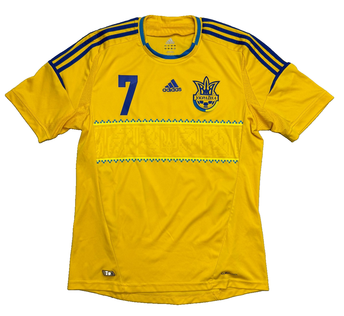 Maglia Ucraina Adidas Shevchenko 7 Vintage home Ukraine shirt EURO 2012 Taglia L