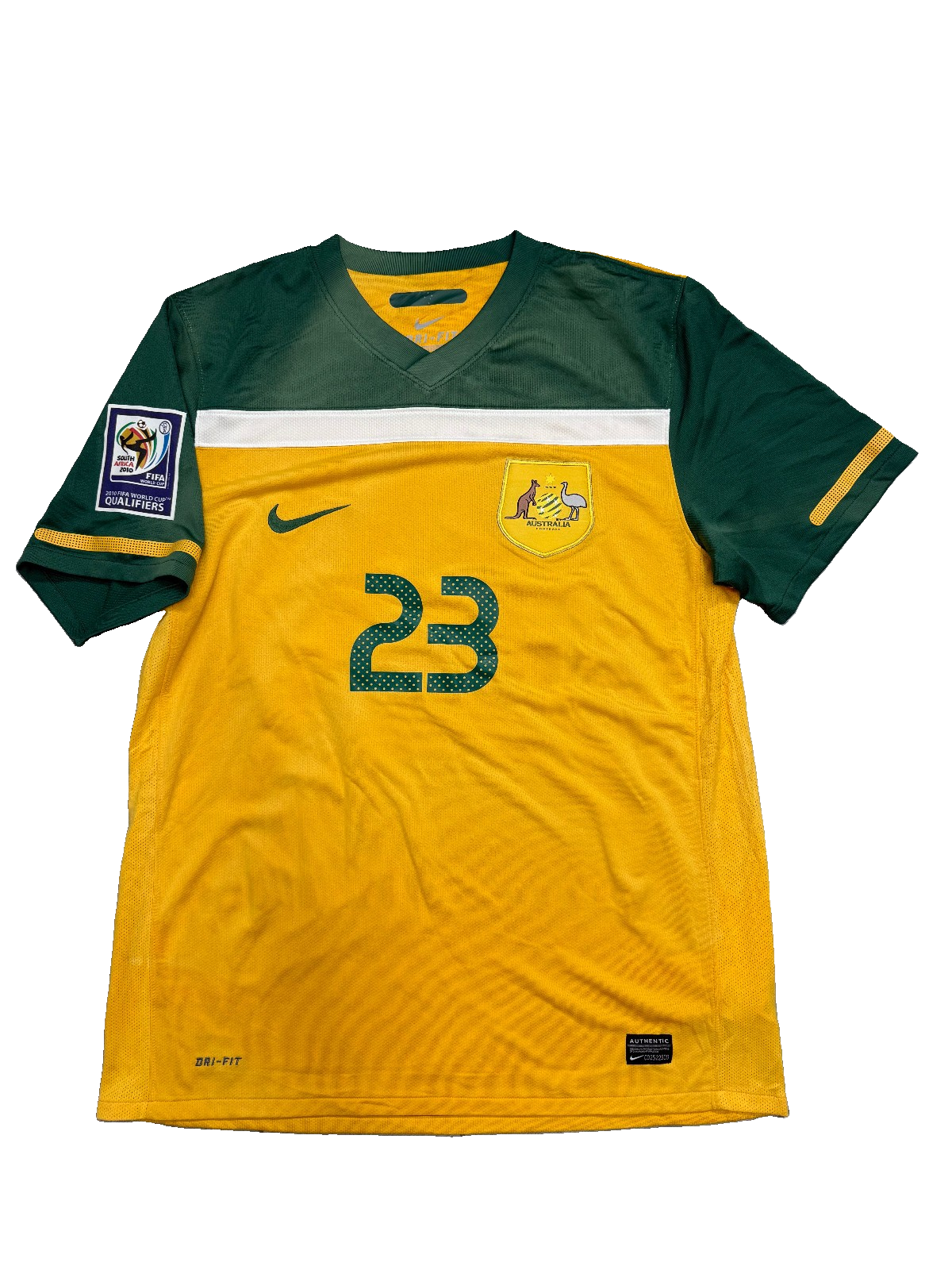 Australia Nike 2008-2010 Bresciano 23 Maglia Vintage L World Cup Qualifiers