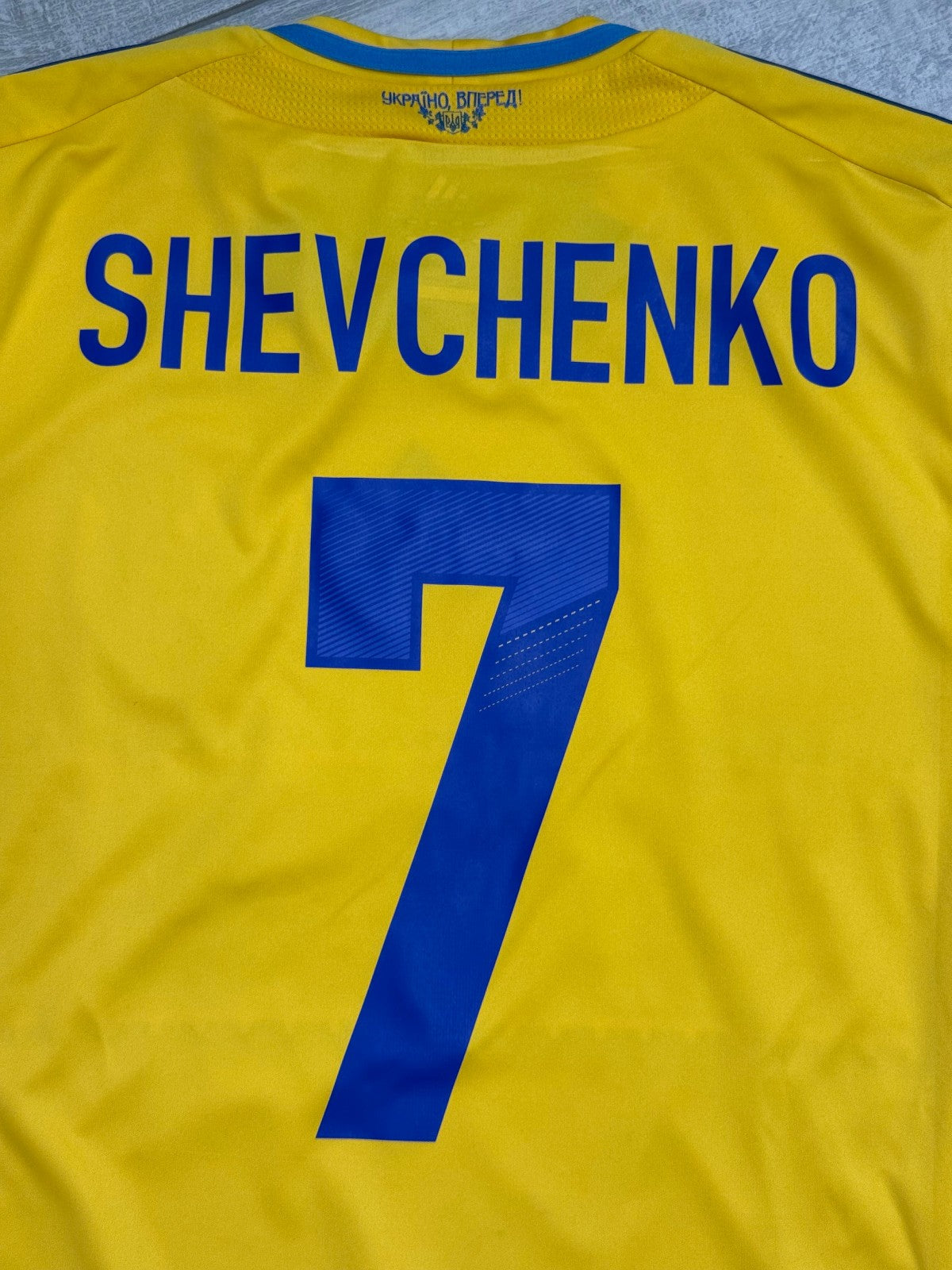 Maglia Ucraina Adidas Shevchenko 7 Vintage home Ukraine shirt EURO 2012 Taglia L
