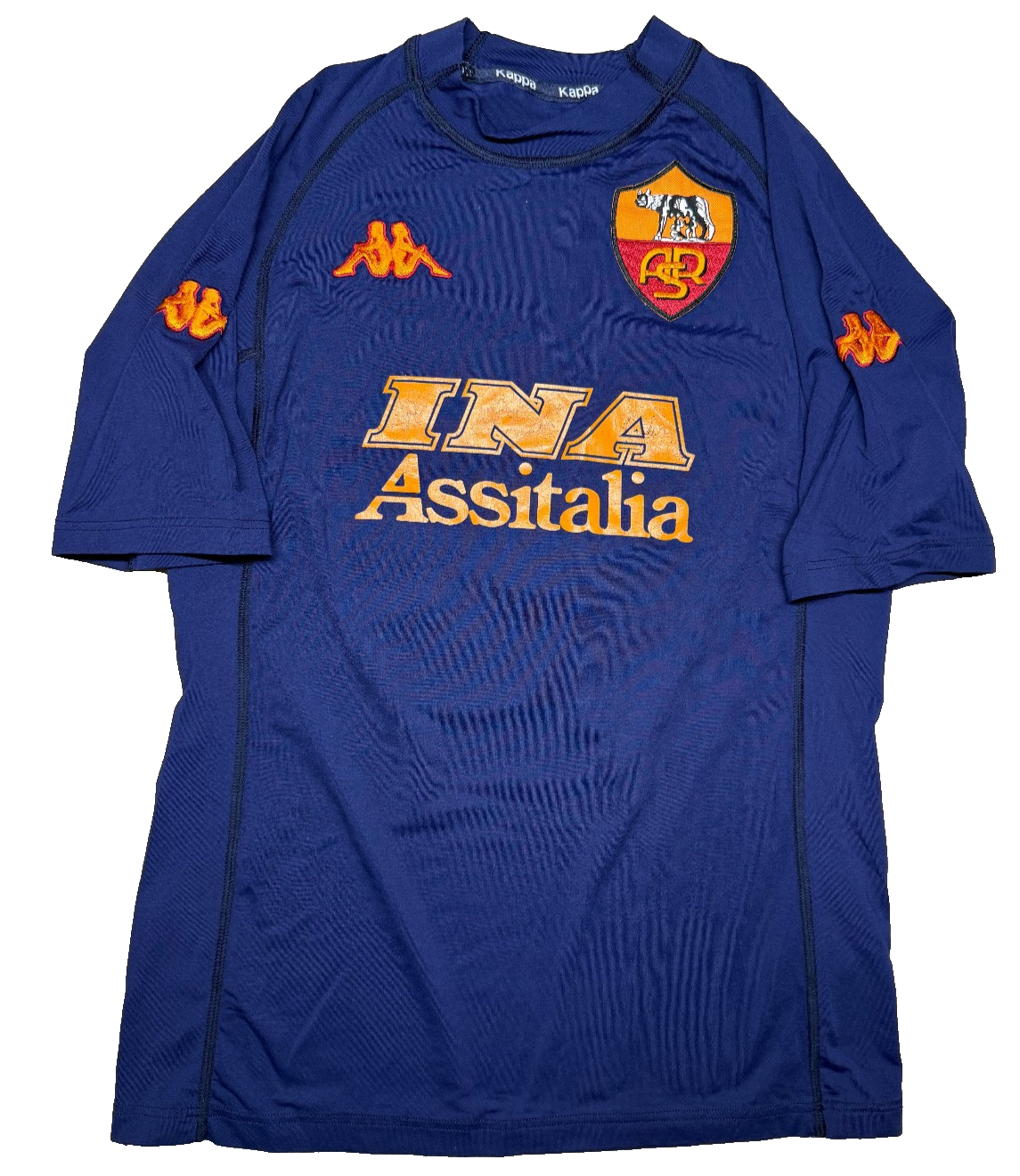 maglia calcio vintage AS Roma Totti 2000 2001 scudetto Kappa Ina Assitalia M