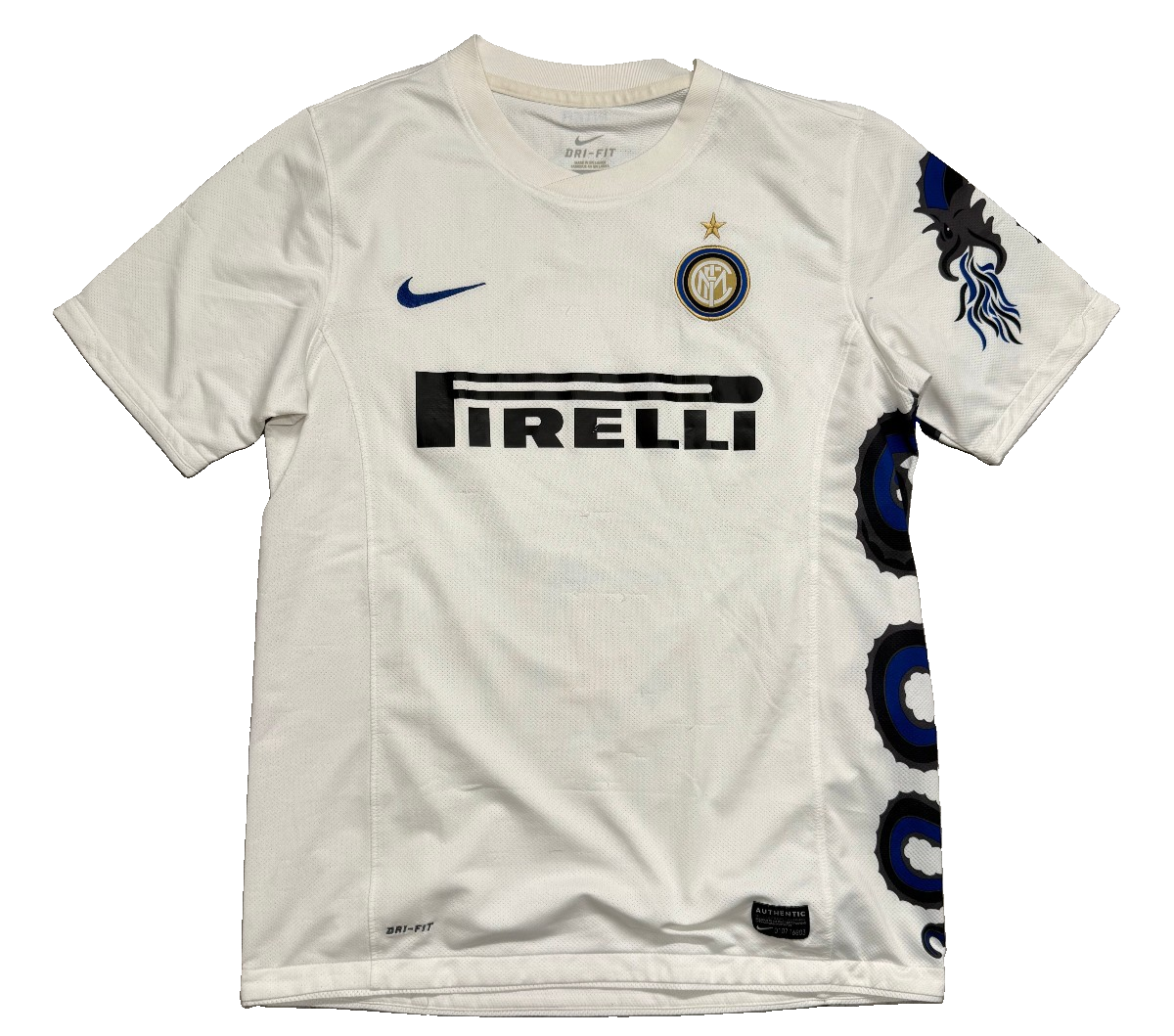 Maglia calcio vintage Inter Zanetti Pirelli Nike 2010 2011 Triplete shirt jersey