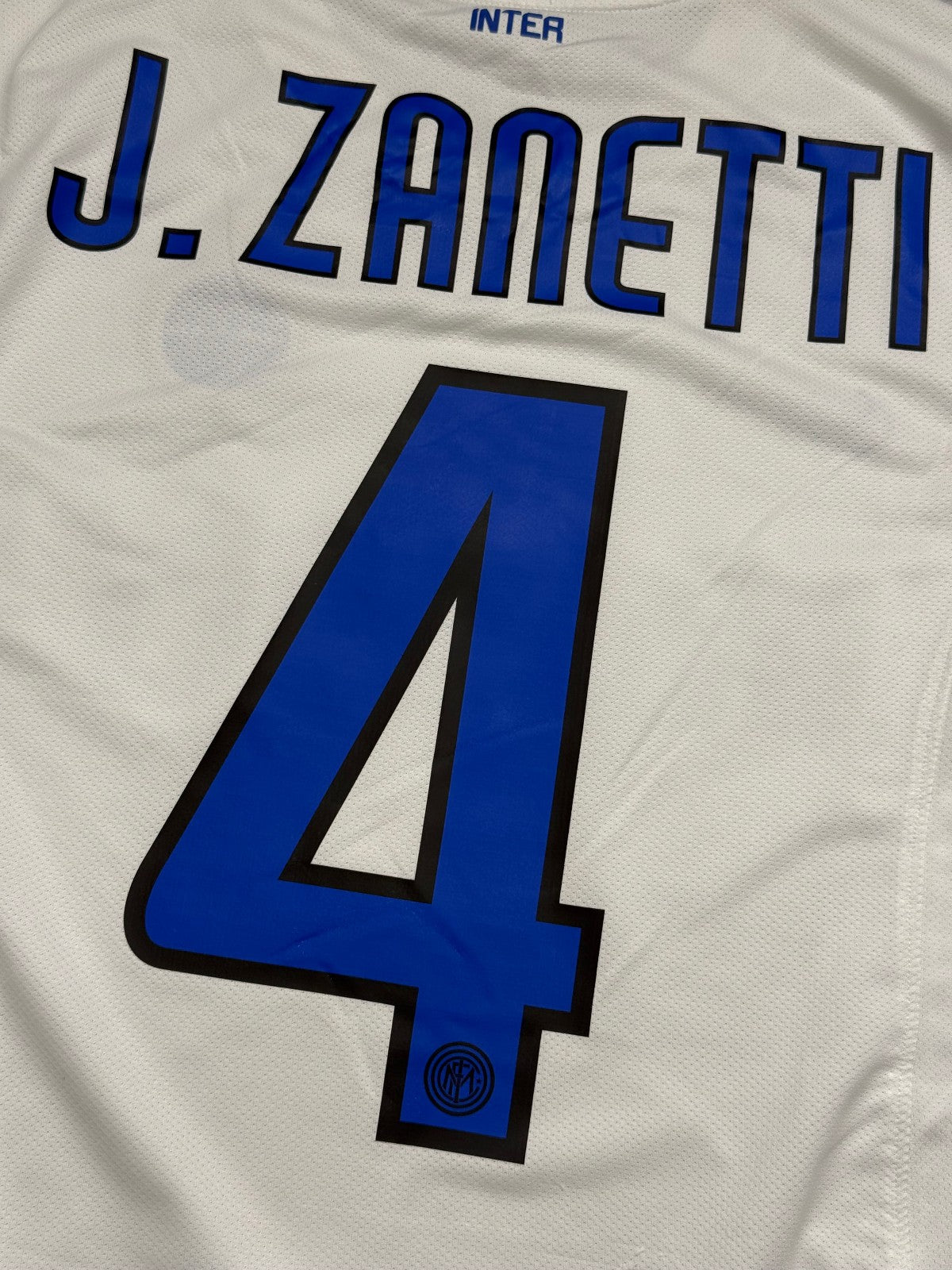 Maglia calcio vintage Inter Zanetti Pirelli Nike 2010 2011 Triplete shirt jersey