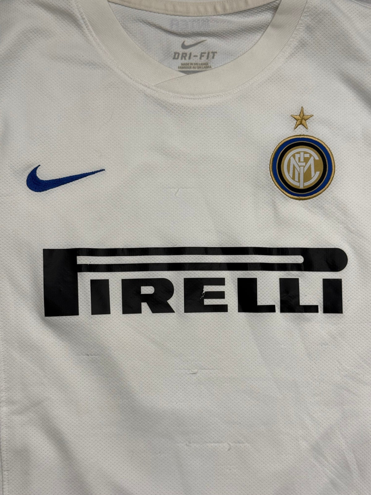 Maglia calcio vintage Inter Zanetti Pirelli Nike 2010 2011 Triplete shirt jersey