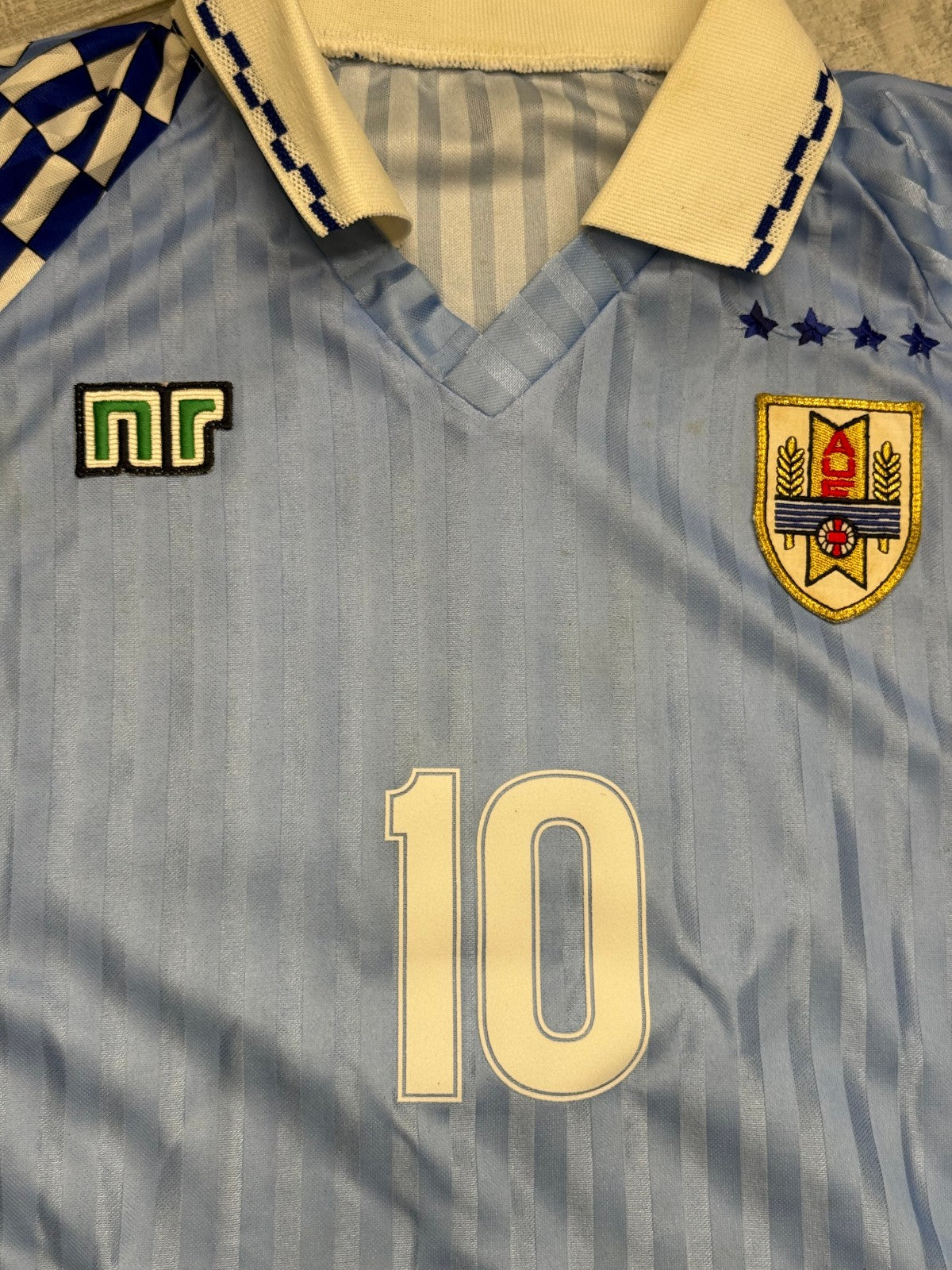 maglia calcio vintage Uruguay Francescoli ENNERRE shirt 1990 home S