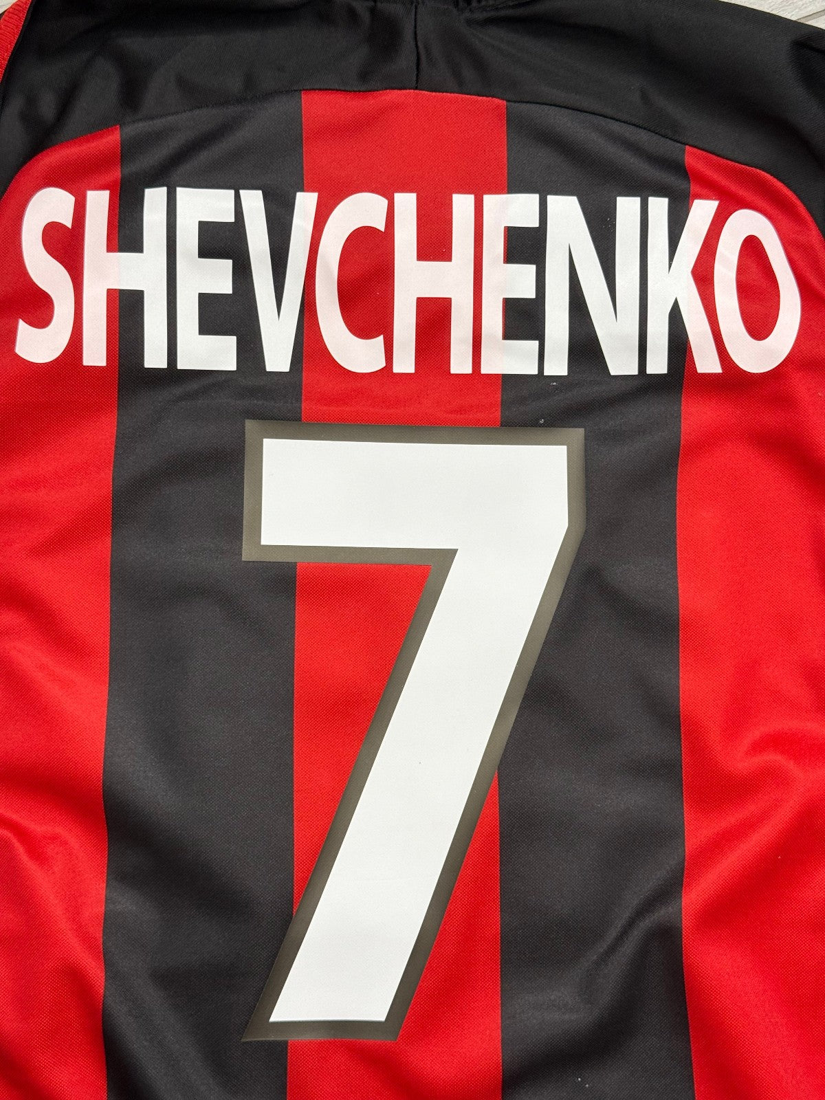 maglia calcio vintage AC Milan SHEVCHENKO Adidas 2000 2001 home OPEL Climalite