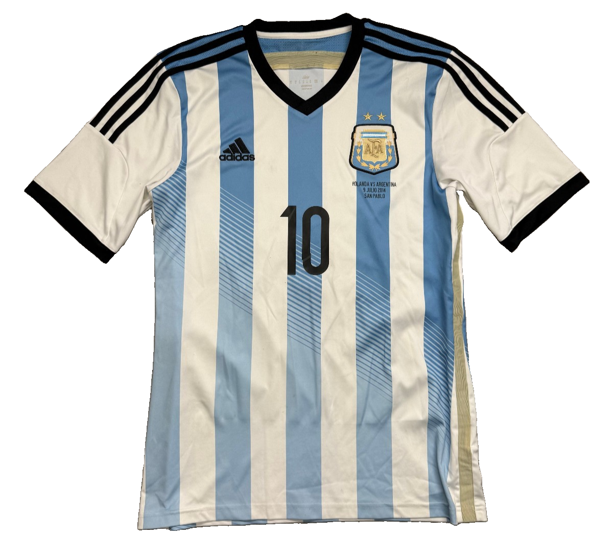 maglia calcio vintage Argentina Adidas 2014 Messi 10 Mondiali Brasile Olanda M