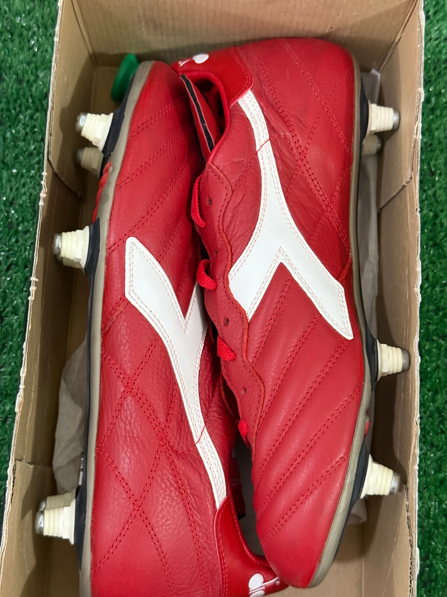 vintage diadora vintage DERBY MD PU football shoes GEORGE WEAH Milan 1995 40,5