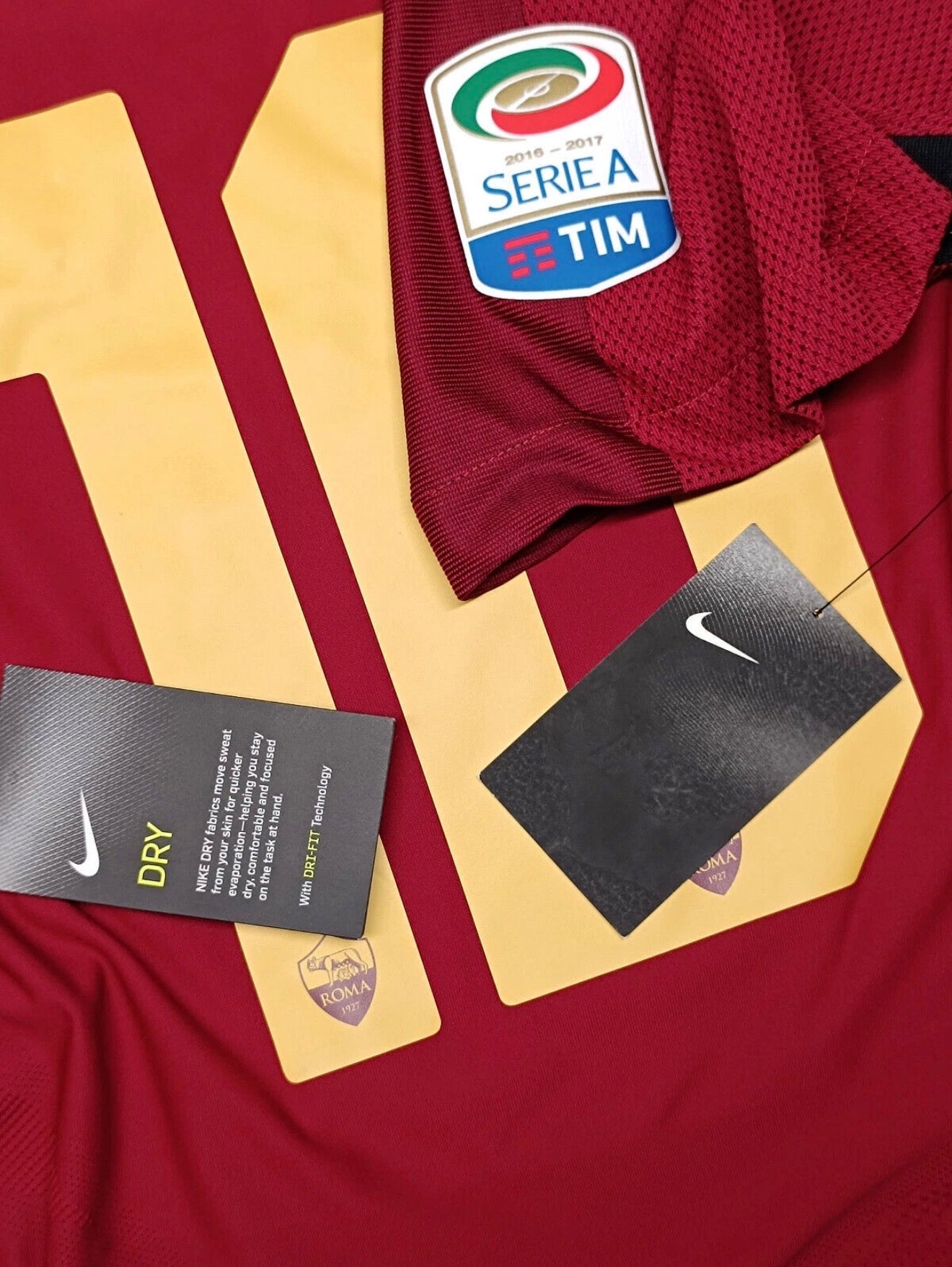 Maglia roma TOTTI NIKE last game 2017 Authentic VAPOR XL serie A limited edition