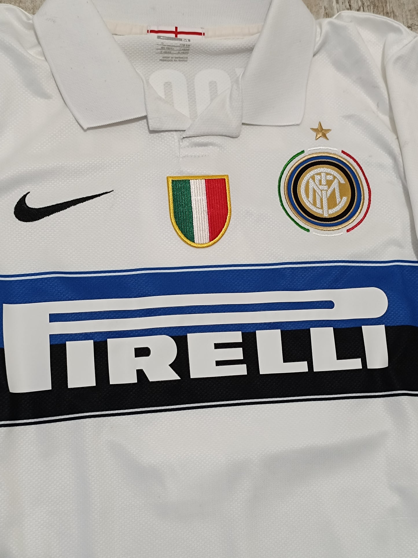 Maglia calcio vintage Inter Zanetti Pirelli Nike 2009 2010 Triplete shirt jersey