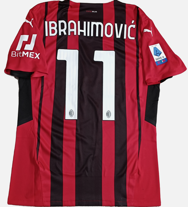 maglia ronaldo match issue 2018 2019 away tg 7 + maglia ibrahimovic AC MILAN player issue home 2021/22