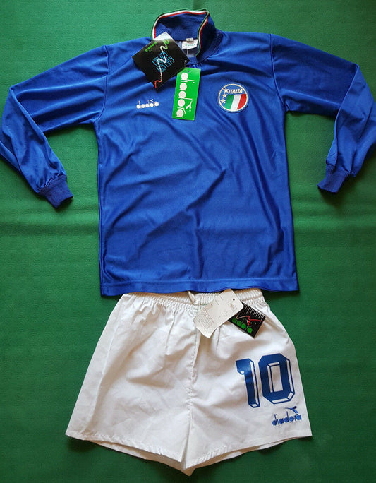 Maglia italia 1986 diadora mexico 86-88 Baggio match worn tags L vintage