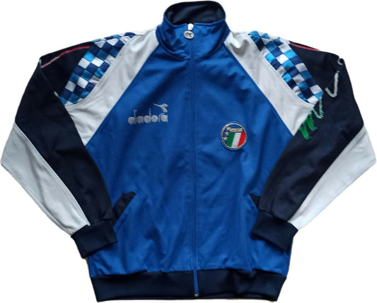 tuta giacca Italia 1990 World Cup felpa Diadora Baggio IP tracksuit track top L