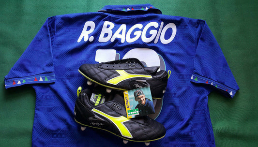baggio DIADORA italia maglia+scarpini jersey USA 1994 World Cup no match worn