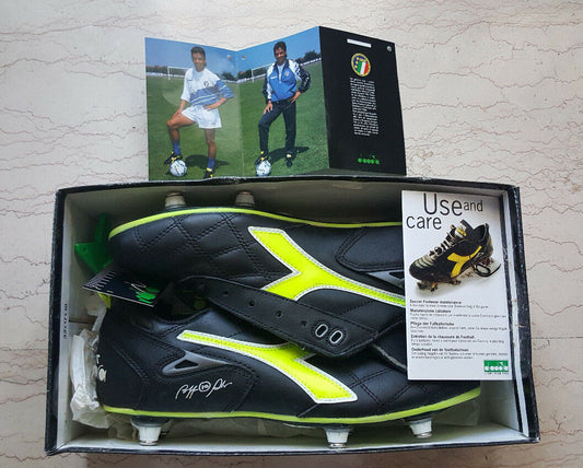 vintage diadora roberto baggio club pro NUMBER 10 SC match worn boots shoes 1990