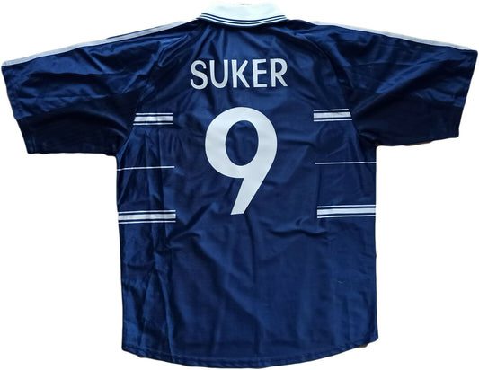 maglia Real madrid vintage SUKER 1998-99 Adidas football Teka home jersey