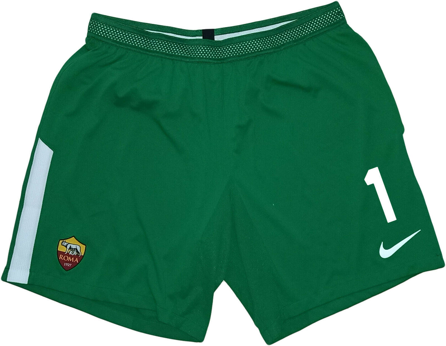 ALISSON AS ROMA CHAMPIONS 2018 NIKE no MATCH WORN ISSUED Shorts da campo