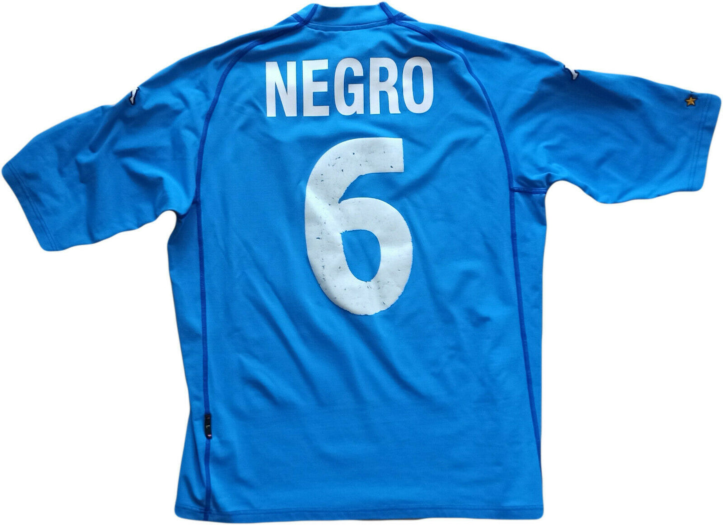 MAGLIA KAPPA ITALIA EURO 2000 Paolo Negro #6 no player shirt WORN SHIRT CAMISETA