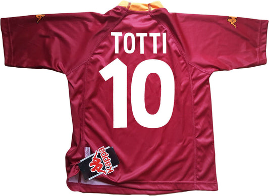 maglia ROMA scudetto 2000 2001 Kappa TOTTI #10 kids Ina Assitalia YL