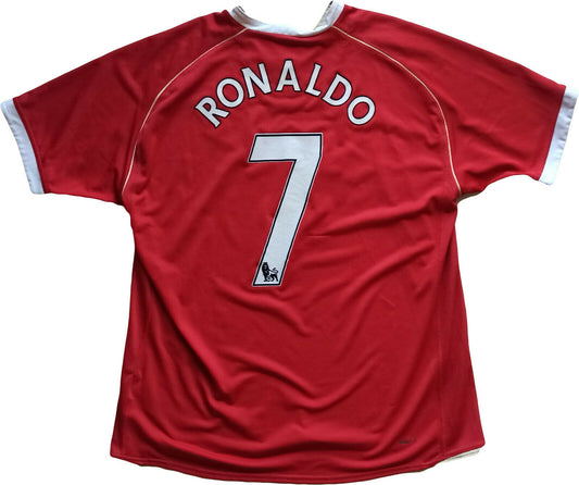 cristiano ronaldo maglia manchester united 2006 2007 aig CR7 jersey authentic XL