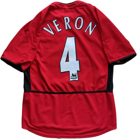 maglia manchester united 2002 2003 VERON Vodafone CR7 jersey Champions M