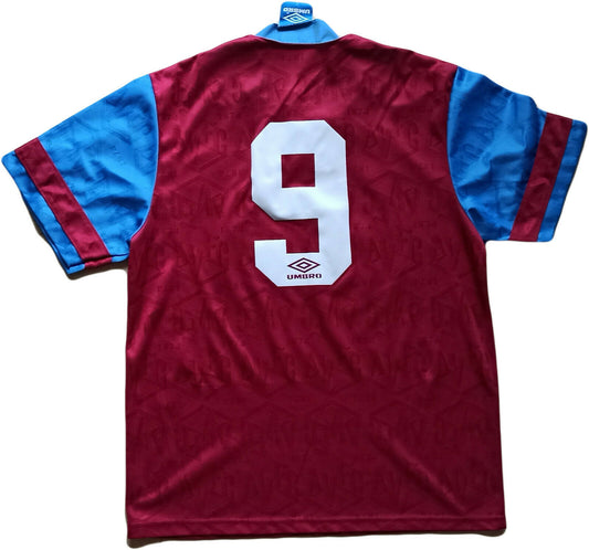 shirt Aston VIlla Umbro 1992-93 vintage *TOP* Mita Away Shirt Copier copiers L