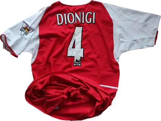 maglia Dionigi Arsenal vintage Nike 2002 O2 XL Highbury Premier