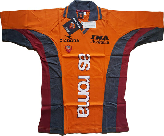 Maglia As roma shirt Jersey training Diadora Ina Assitalia 1998 1999 *NUOVA*