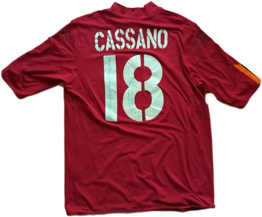 MAGLIA calcio ROMA Cassano JERSEY SHIRT issued 2004 2005 MAZDA KAPPA SIGNED