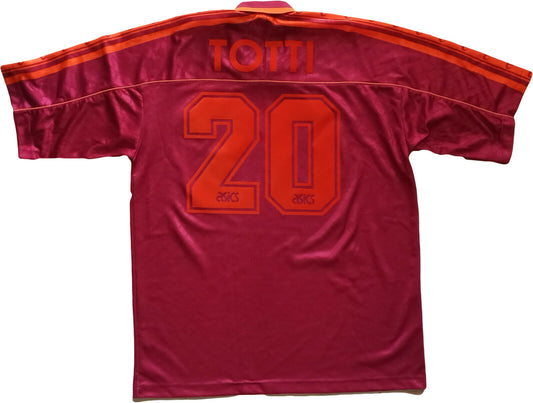 maglia calcio vintage AS Roma Totti Asics 1995 1996 Ina Assitalia Away Player XL