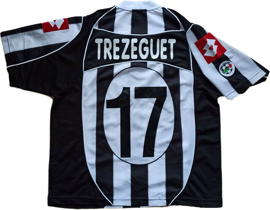 maglia calcio vintage Juventus TREZEGUET Lotto Fastweb 2002-03 L home Originale