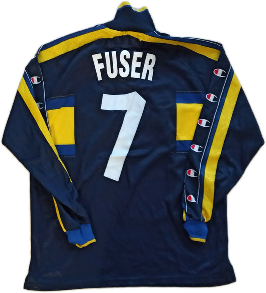 maglia calcio vintage parma FUSER M Jersey Champion 1999 2000 Parmalat PLAYER